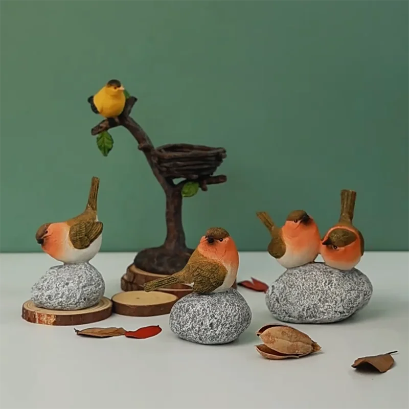 

Новые украшения в виде птиц из смолы, уличное украшение для сада, стола, изделия из смолы, декоративные фигурки, аксессуары для украшения дома