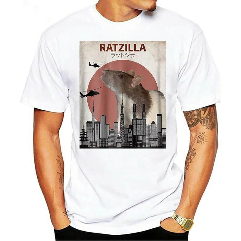 Новинка 2020, Мужская футболка, модная летняя новая модная футболка с забавной крысой, симпатичная японская мышь, крутые рубашки в подарок для влюбленных
