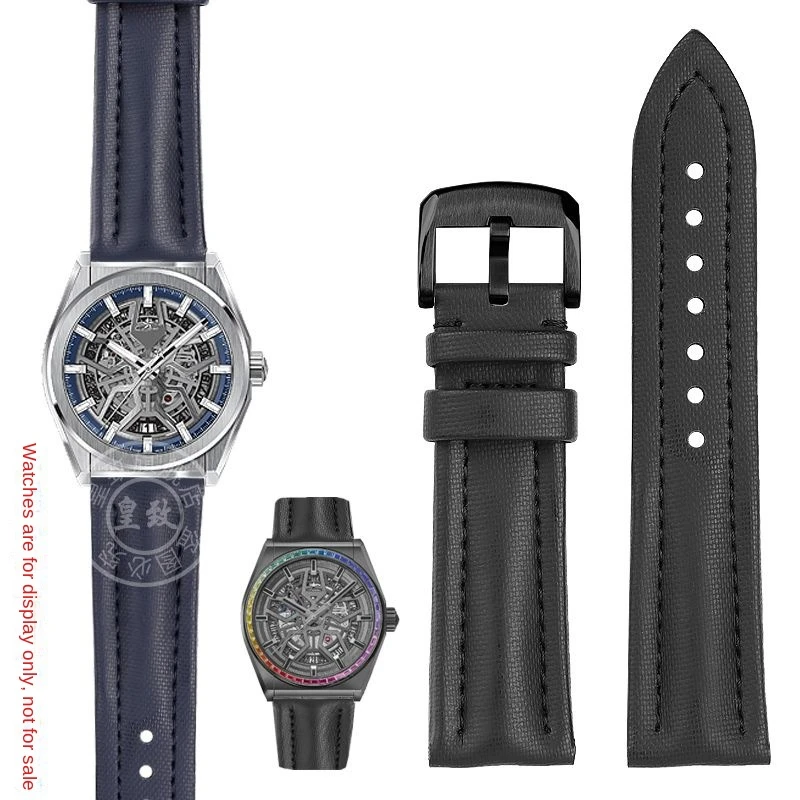 

For Zenith DEFY Series Business Nylon watch strap 95.9000.670 cowhide Bottom Waterproof Sports strap 23mm Black Blue Green