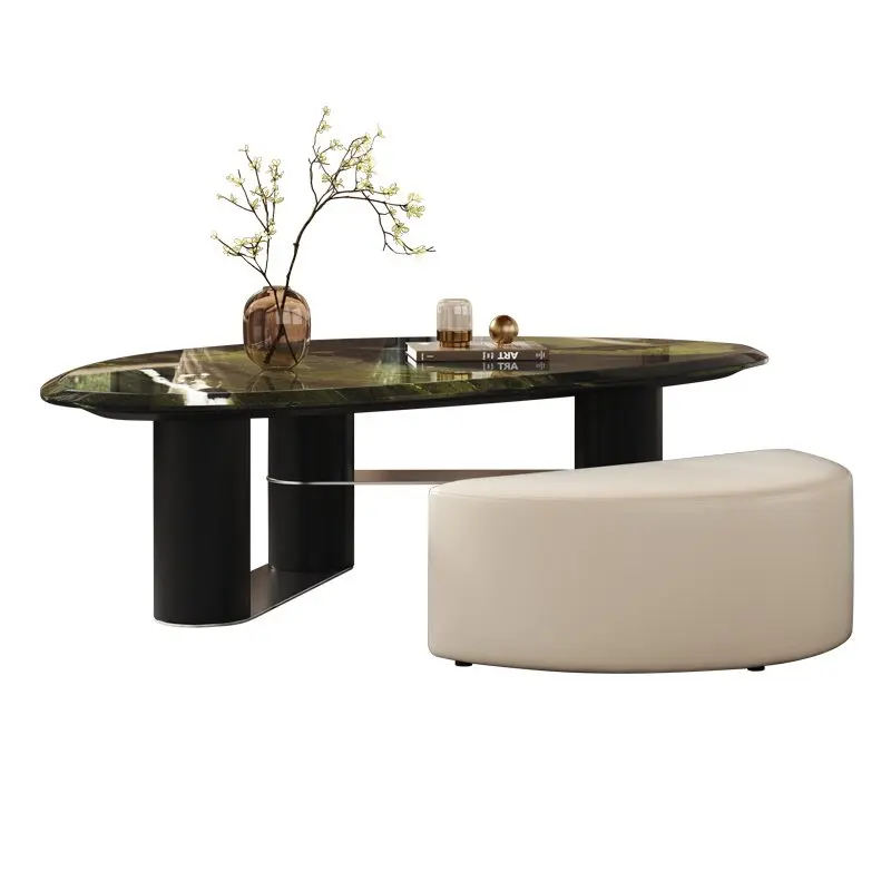 

Minimalist marble special-shaped coffee table living room home designer art small apartment high-end light luxury coffee table