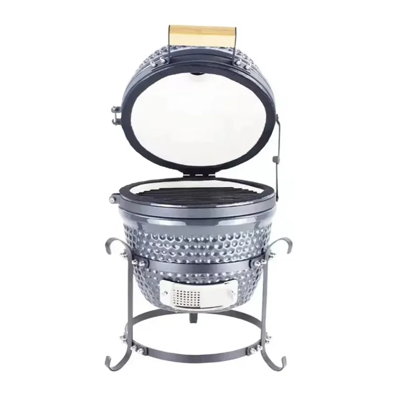 factory direct sales 13-Inch grey ceramic barbecue grill with camping pellets