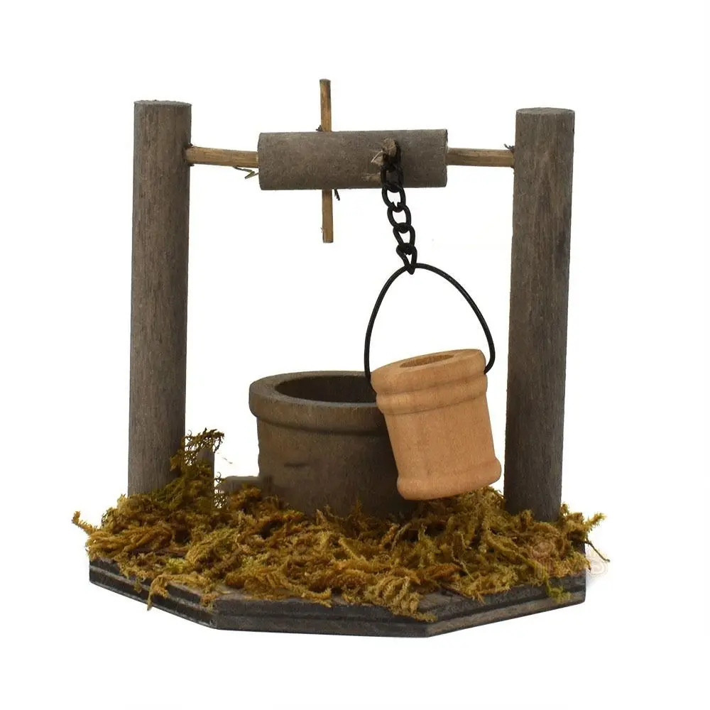 Figura de pesebre en miniatura a escala 1/12, accesorios para muñecas de madera, casa de muñecas, decoración de bien Latrine, modelo de escena, casa de Pájaro de simulación