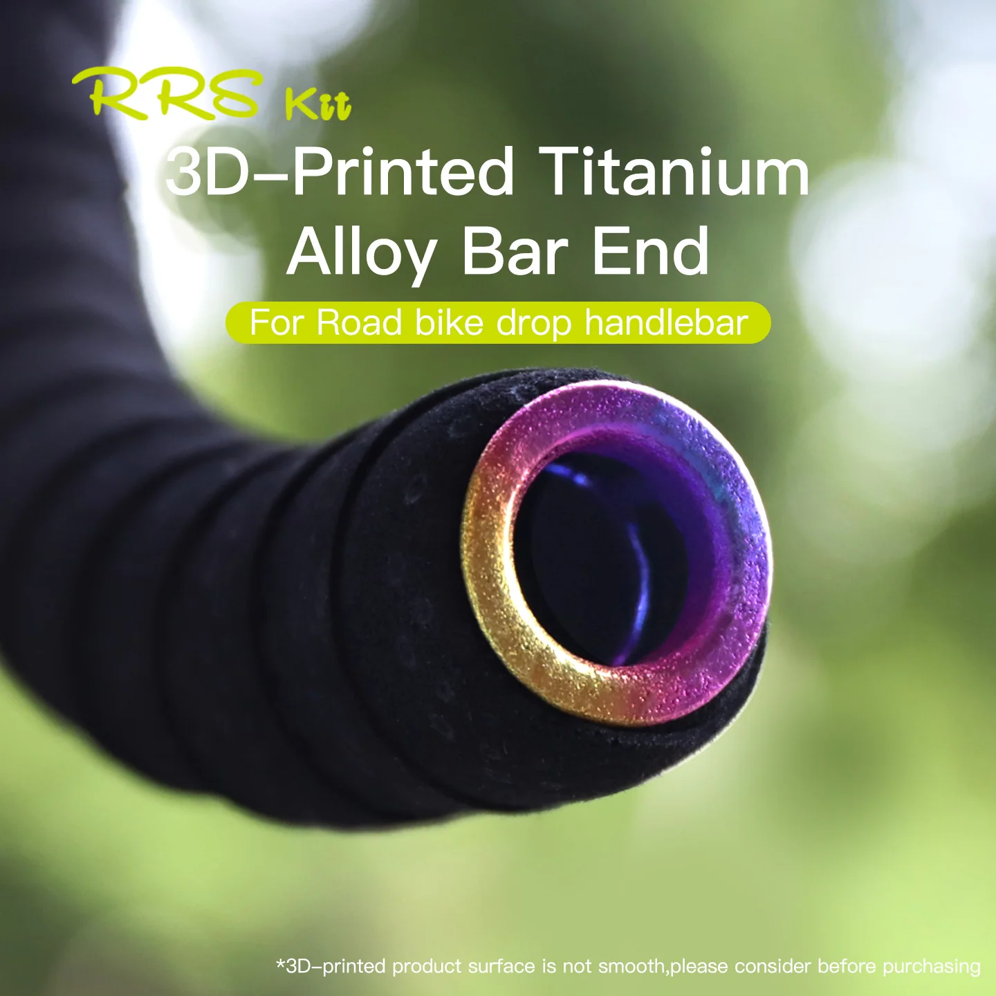

Заглушки на руль с 3D-печатью Rrskit. Сверхлегкие арочные заглушки из титанового сплава, подходящие для шоссейных велосипедов с откидным рулем.