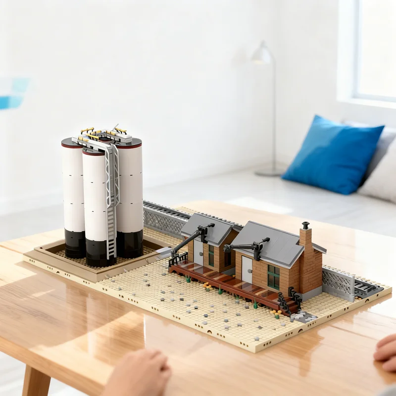 

3584 детали MOC McGraw Oil Modular Streetscape: Модель-конструктор, игрушка, подарок, креативный коллекционный набор для демонстрации, премиум-класс, для взрослых и детей