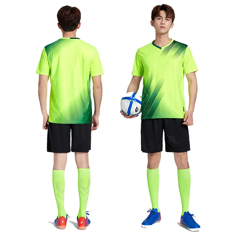 BHWYFC Kids Adult Custom Soccer Jersey Set Men Football Uniform Child Kit Football Shirt Shorts Boys Soccer Training Suit Sports