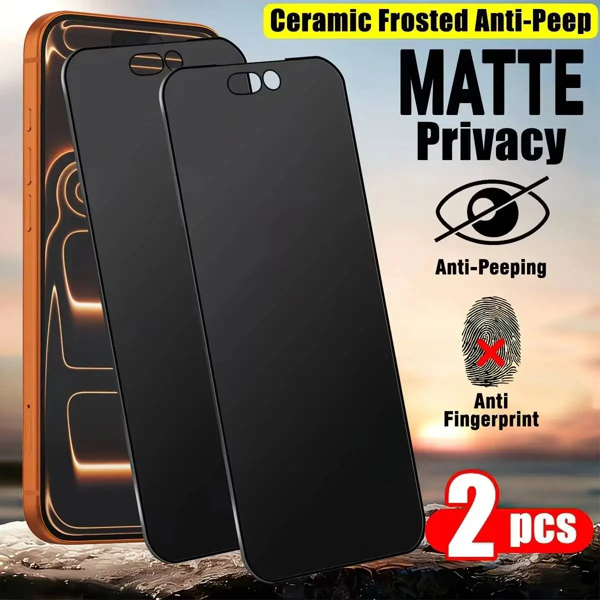 

Matte Ceramic Privacy Screen Protector For Iphone 16 15 14 13 12 11 17 Pro Max Air 7 8 Plus X XR XS SE Soft Anti Spy Film