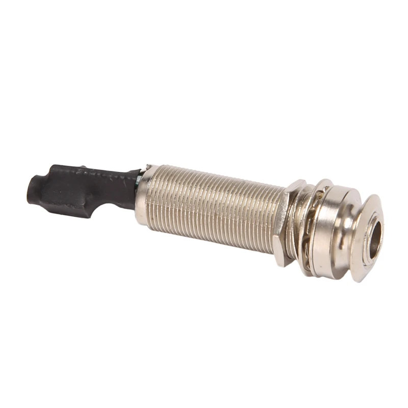 Guitar Endpin Jack, 6.35Mm Output 2.5Mm Input Endpin Jack For Acoustic Guitar Built-In Rod Piezo Pickup Clear Sound