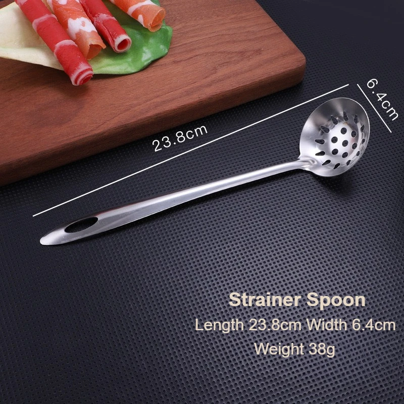 Suppenkellen-Set aus Edelstahl – extra dicker und langer Griff, großer Servierlöffel für Hot-Pot-Suppen und Kochen – Detail 5