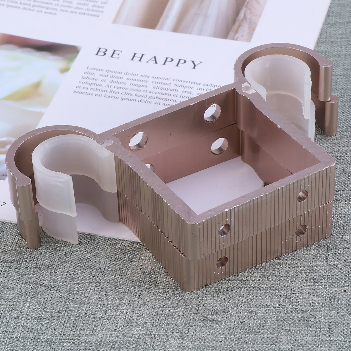 

2Pcs Heavy Duty Aluminum Alloy Curtain Bracket Design for Thick Curtain Rod Support with Semicircular Opening