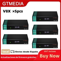 GTMEDIA V8X 5PCS Satellite TV Receiver DVB-S/S2/S2X,MARS/ECAM/M3U/CCAM,With CA Card Reader EU Warehouse In Stock For Wholesaler