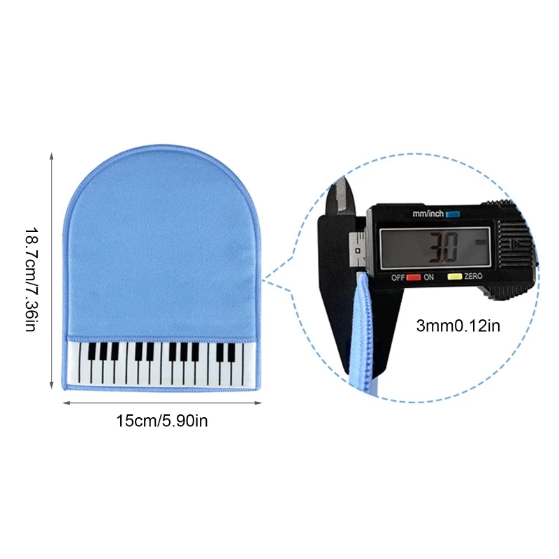 Instrument Cleaning Cloth Piano Cleaning Glove Microfiber Soft Cleaning Cloth Musical Instrument Accessory Durable