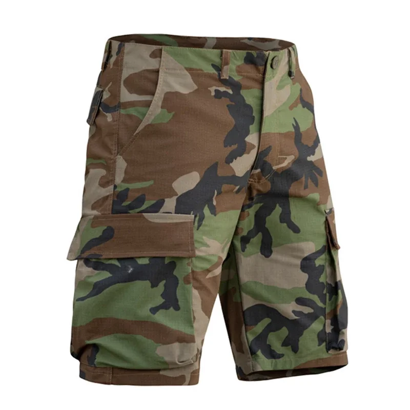 Men's Workwear Shorts, European and American, Multiple Pockets, Breathable and Skin Friendly, Casual Outdoor Shorts