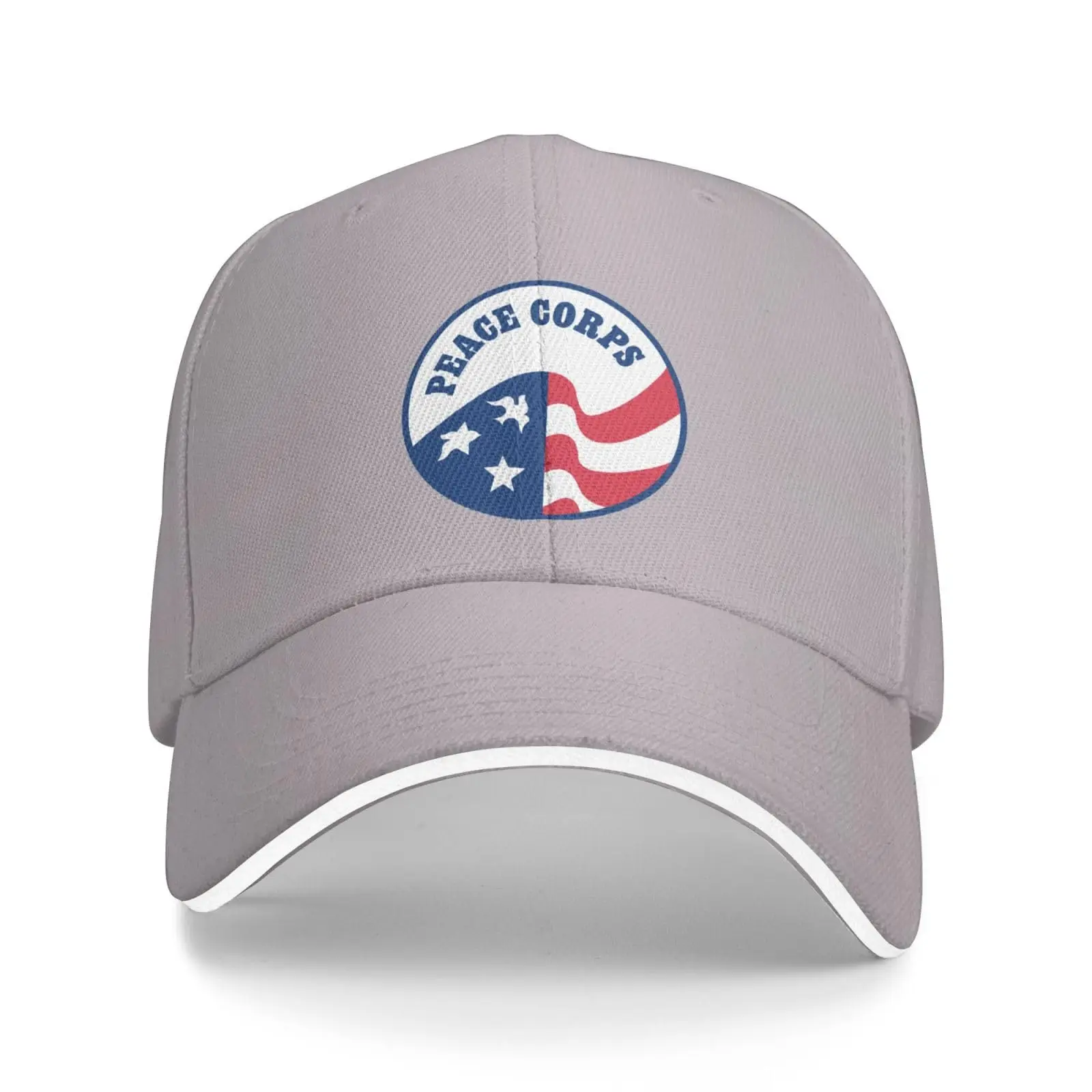 Peace Corps Christmas Hat Baseball Cap Duck Tongue Cap Adult Sandwich Hat Gray