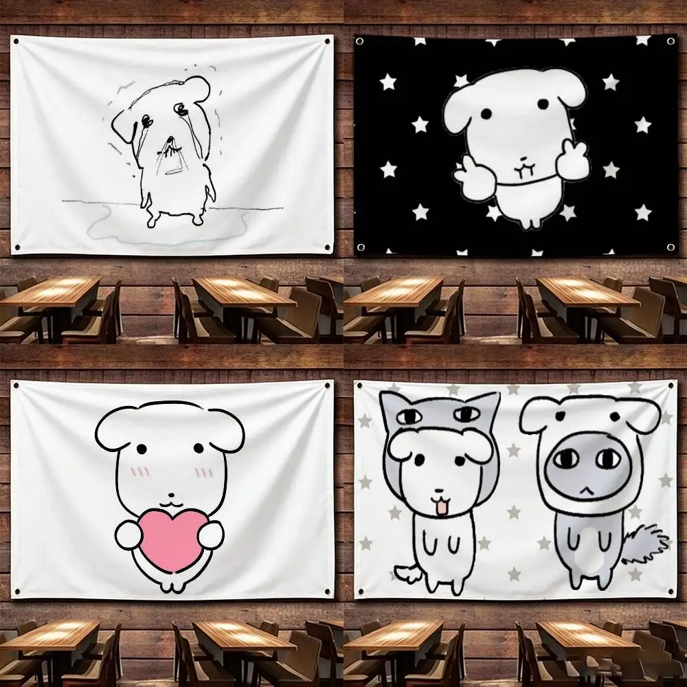 

Cute Ganadi D-Dog Flags Suitable For Party Club Outdoor Interior Wall Decoration Banner Fans Gift