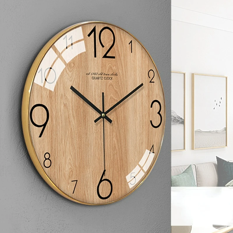 Modern living room wall clock simple bedroom Nordic atmospheric watch mute personality