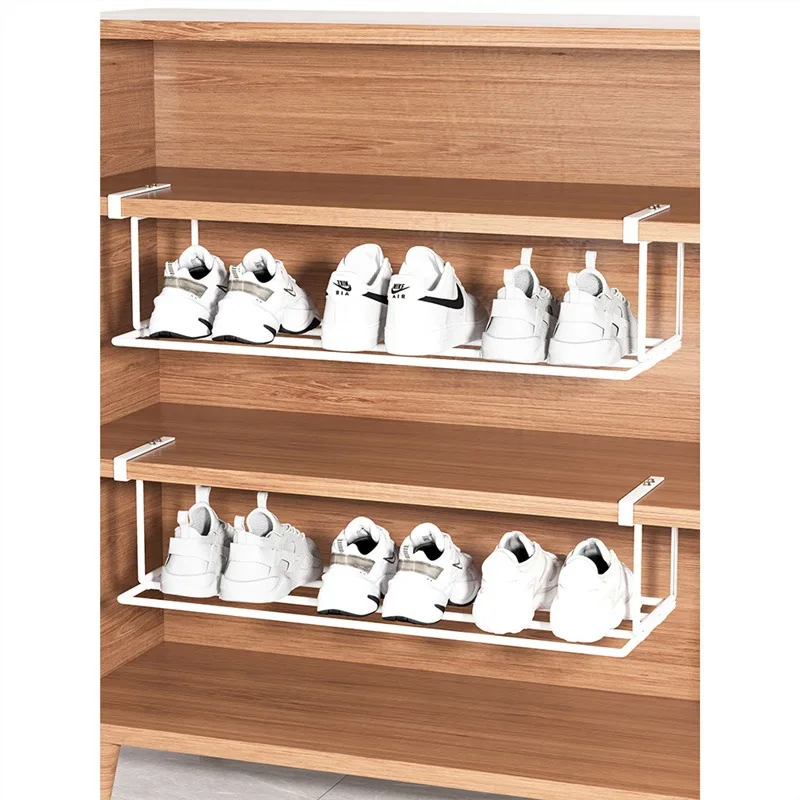 

Multi-Layer Shoe Rack Stainless Steel Multifunctional Clip-On Shoe Rack Shoes Cabinet Household Plastic Shoes Storage Racks