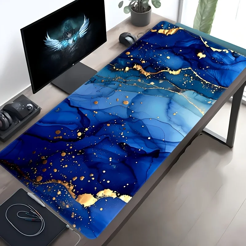 

Blue Marble Texture XXL Mouse Pad Non-Slip Rubber Base Stitched Edge 900X400MM Large Desk Mat for Office gaming Accessories 1PC