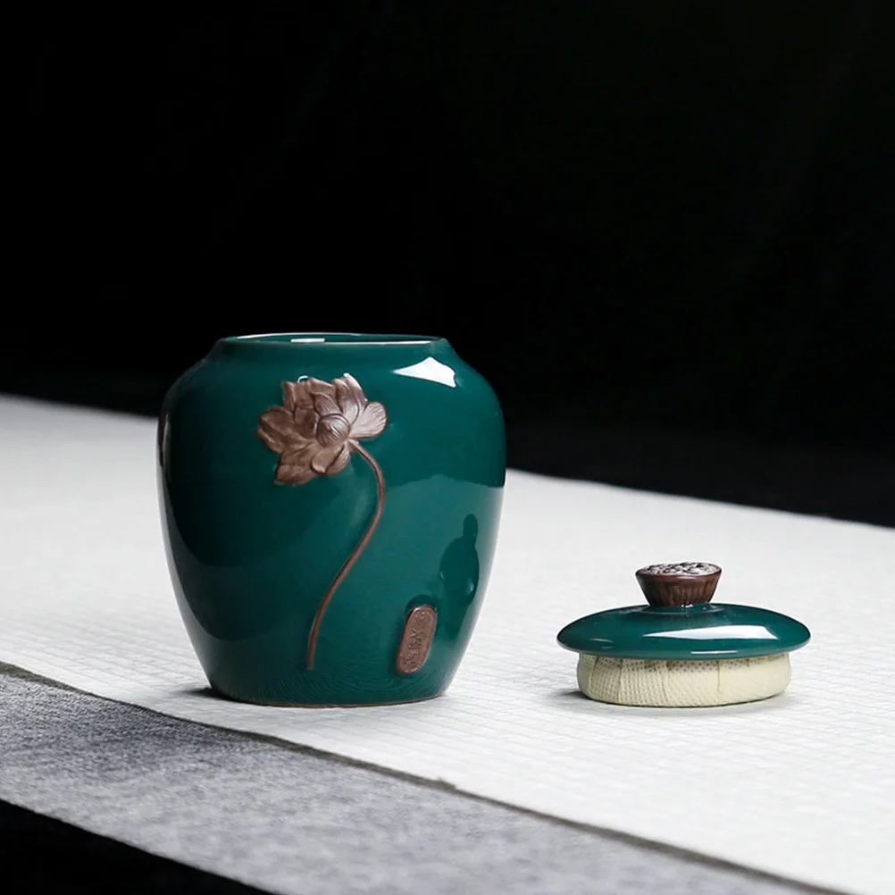 

1pc Tea Canister Premium Food Storage Container Moisture-Proof For Tea Coffee Spices Kitchen Organization Random Color