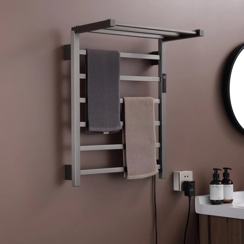 

Foldable electric towel rack bathroom rack toilet towel rack heating drying constant temperature wall hanging