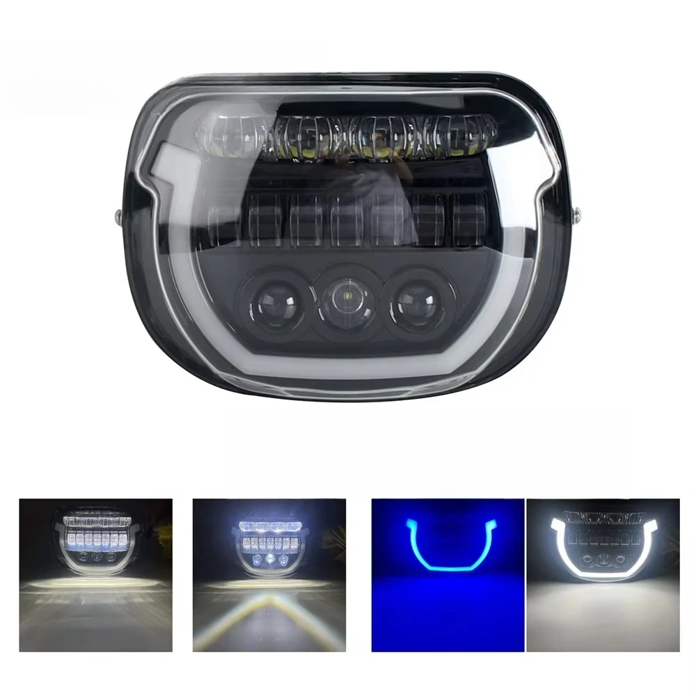 Motocross LED Front Headlight High/ Low Beam Daytime Running Lights for Touring Street Glide CVO/SE FLHXSE Model 2023-25