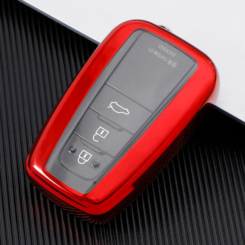 TPU Car Remote Key Case Cover Shell Fob For Toyota CHR Camry Corolla RAV4 Highlander C-HR Prius Land Cruiser Prado 2 3 4 Button