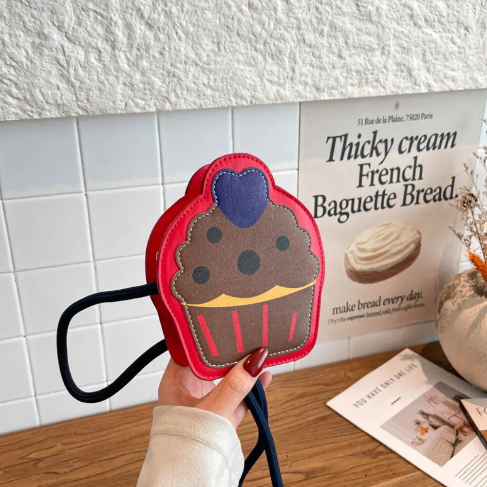 

Fashionable Cute Cupcake Shape Crossbody Bag Mini Cartoon Small Messenger Bag Korean Cake Cartoon Shoulder Bag Women