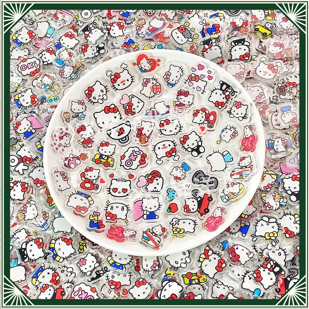2cm 미니 헬로키티 아크릴 보드 DIY 냉장고 자석, 휴대폰 케이스 재료, 애니메이션 만화 선물 및 장난감 100개 썸네일 6