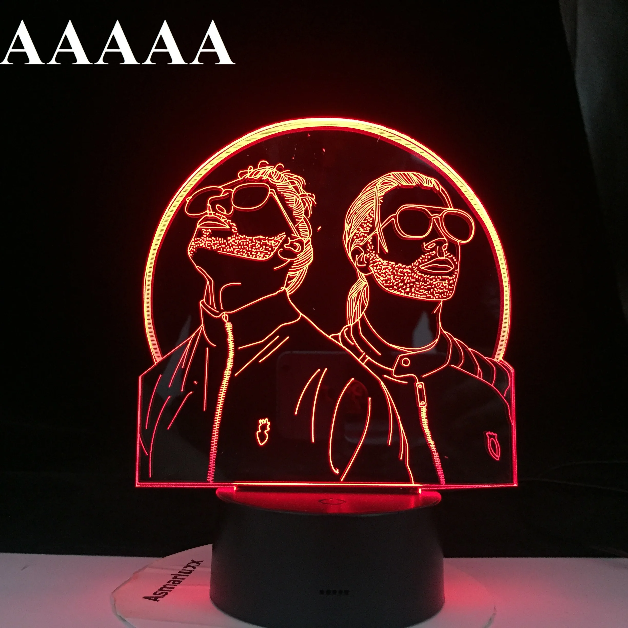 French Rap Group PNL 3d Led Night Light Color Changing Night lamp Bedroom Lighting for Fans Suprise Gifts Dropship Fast Service