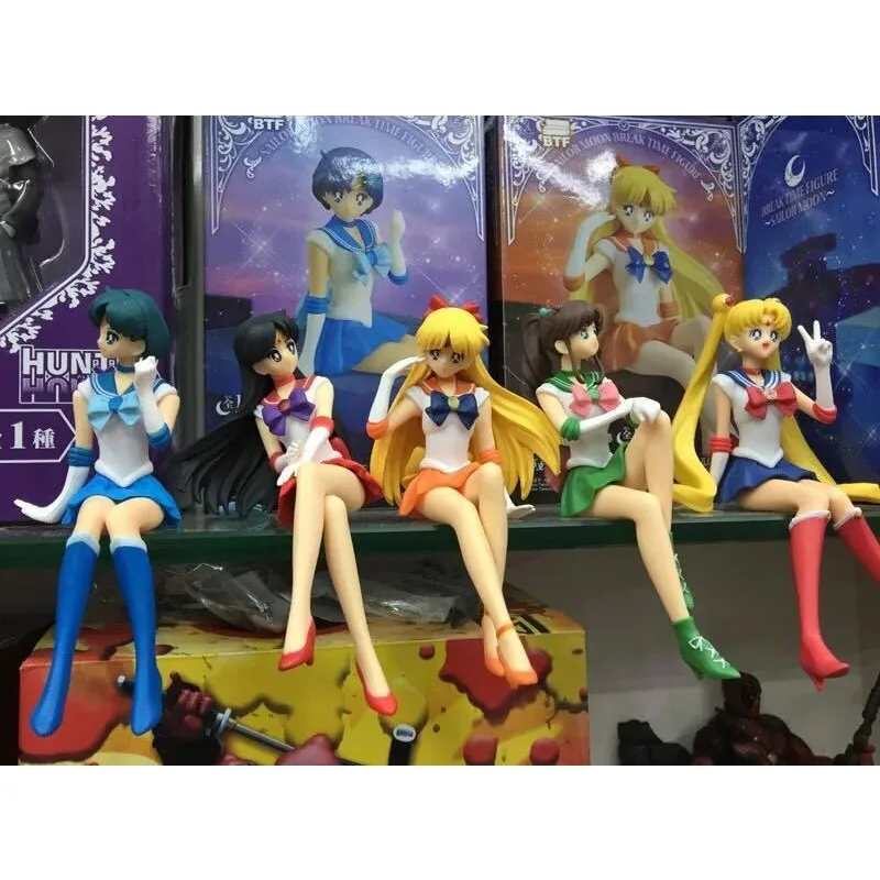 Sailor Moon Mars Jupiter Mercury Tsukino Usagi Anime Figure toy model Action Figures Statue Collection Cake decoration girl Gift