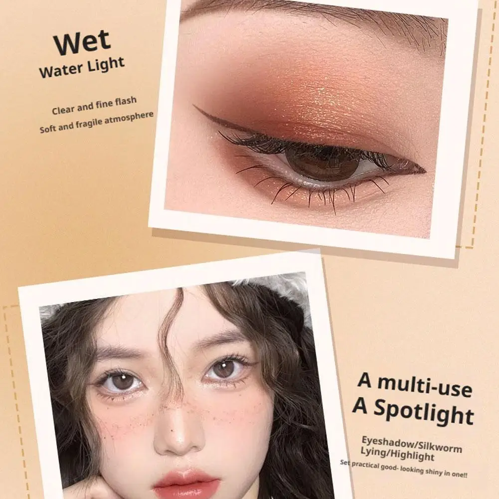 Ombretto glitterato Stick Ombretto snellente a tre colori Trucco Ombretto pastello Ombretto Matita Eye Shimmer Stick per le donne