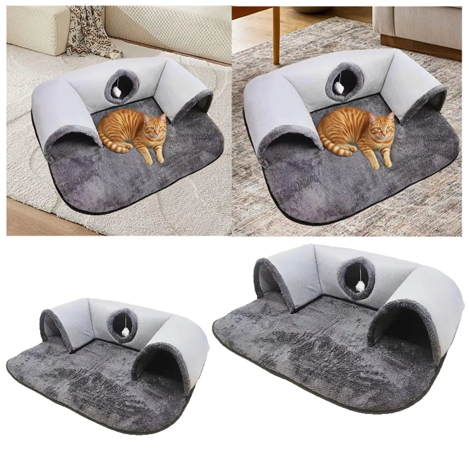 

Winter Warm Cat Tunnel Bed Playing Hut for Indoor Cats Outdoor Small Animals