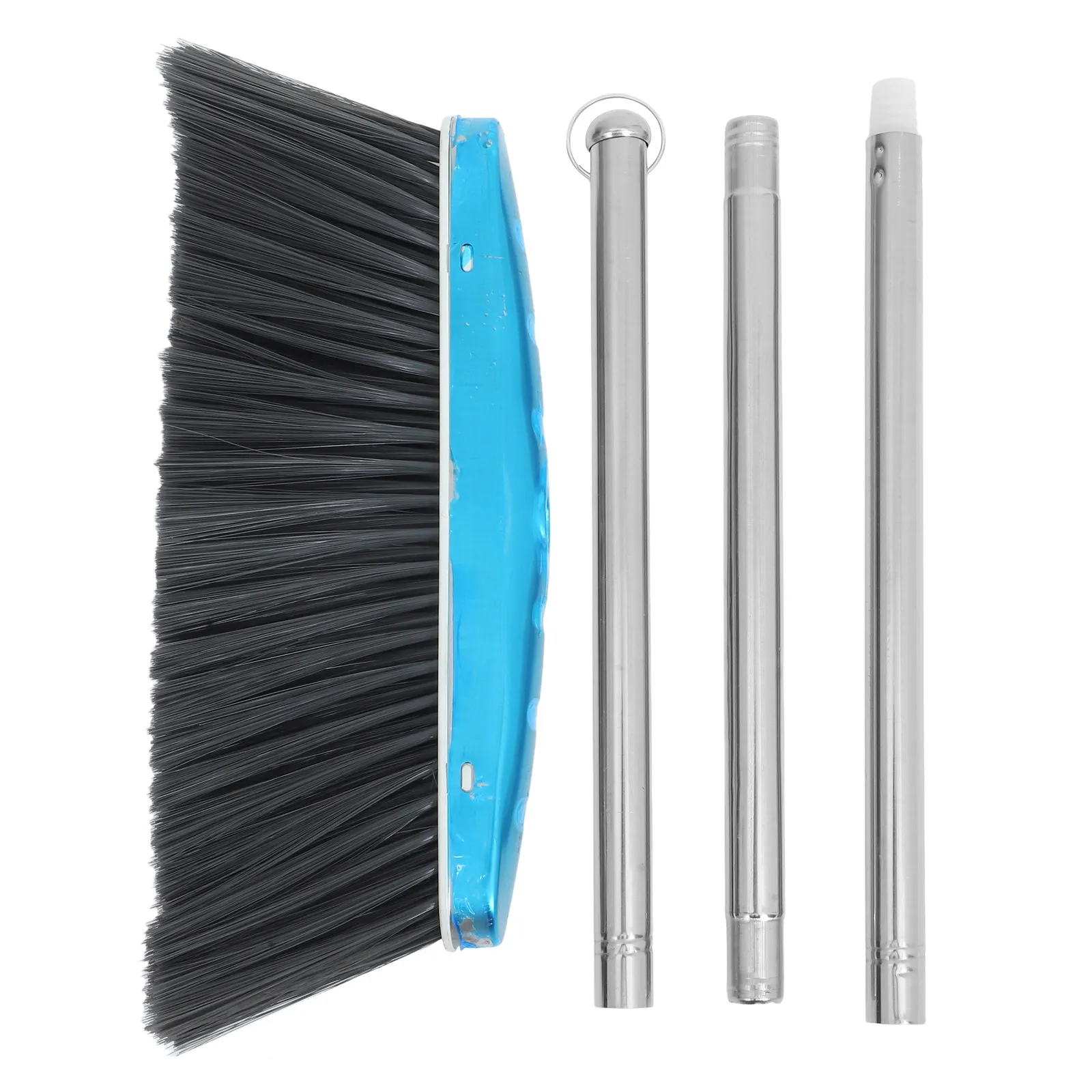 

Stainless Steel Broom Industrial Grade Tight Bristle Floor Sweeper Ergonomic Handle for Kitchen Living Room Patio Garage