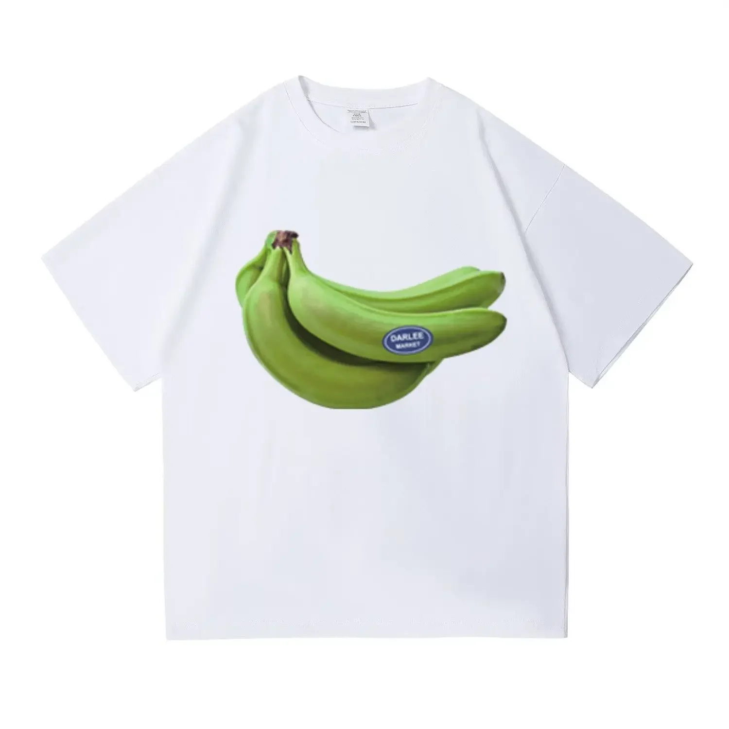 Summer Funny T-shirt Niche Original Banana Fun Printing Loose Short Sleeve Summer Pure Cotton Men and Women Couples Versatile