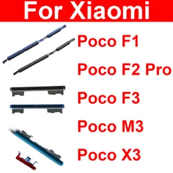 Power On/Off Side Button For Xiaomi Poco F1 F2 Pro F3 M3 X3 Volume Audio Control Side Key Button Repair Replacement Parts