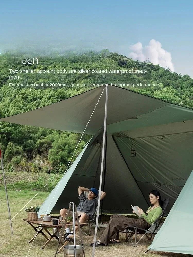 AASunscreen, Rainproof, Winter Outdoor Equipment, Camping Shelter, Silver Painted Tent, Rain Sheltert