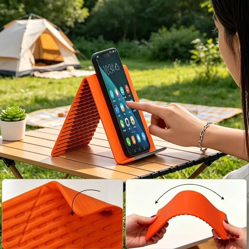 Lazy Portable Phone Stand Silicone Desktop Tablet Laptop Holder Creative Flexible Foldable Transforming Stand Travel Accessory