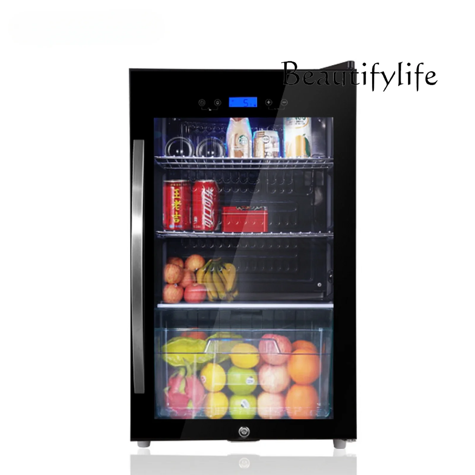 Household small refrigerated freezer red wine constant temperature tea fresh-keeping cabinet