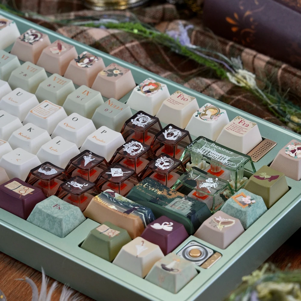 Pride And Prejudice Keycaps Cherry Pbt High-End Elegant Retro Mechanical Keyboard Keycaps