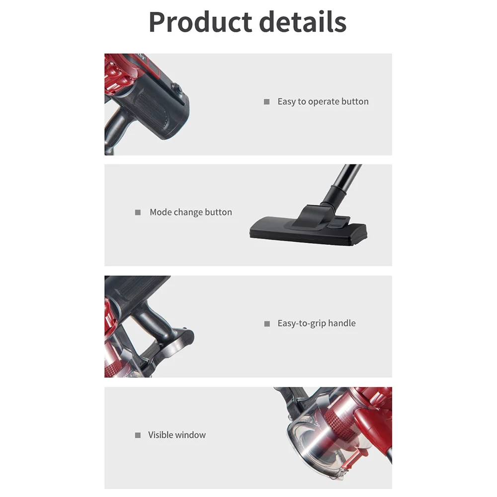Household Handheld Vacuum Cleaner with Powerful Suction Power, Suitable for Carpets and Hard Floors in Pet Houses
