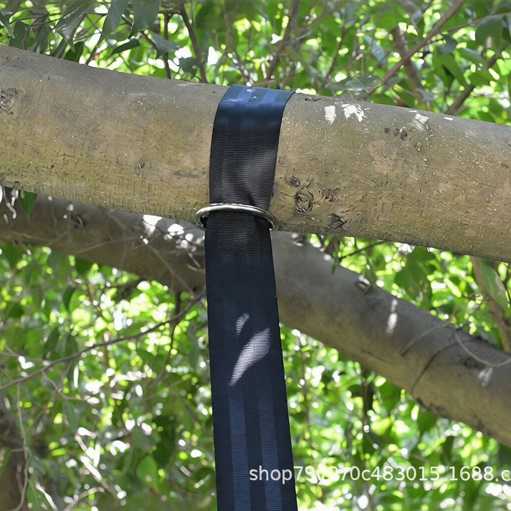 Swing Hanging Straps Kit Heavy Duty Polyester Rope Adjustable Connection System With Safety Lock Carabiner For Exercise
