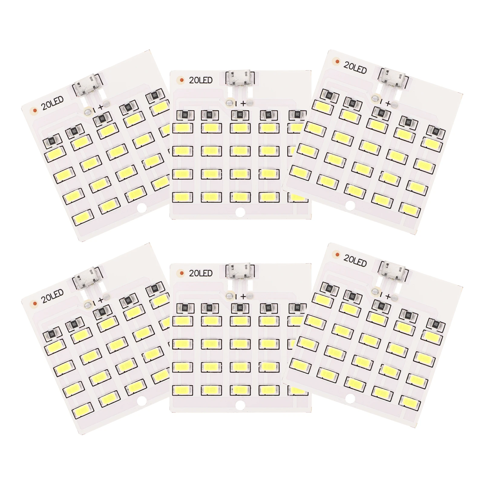 

6pcs LED Light Board High Brightness USB Powered Truck Interior RV Camping Accessories 12LEDs Small Night Light Portable Lamp