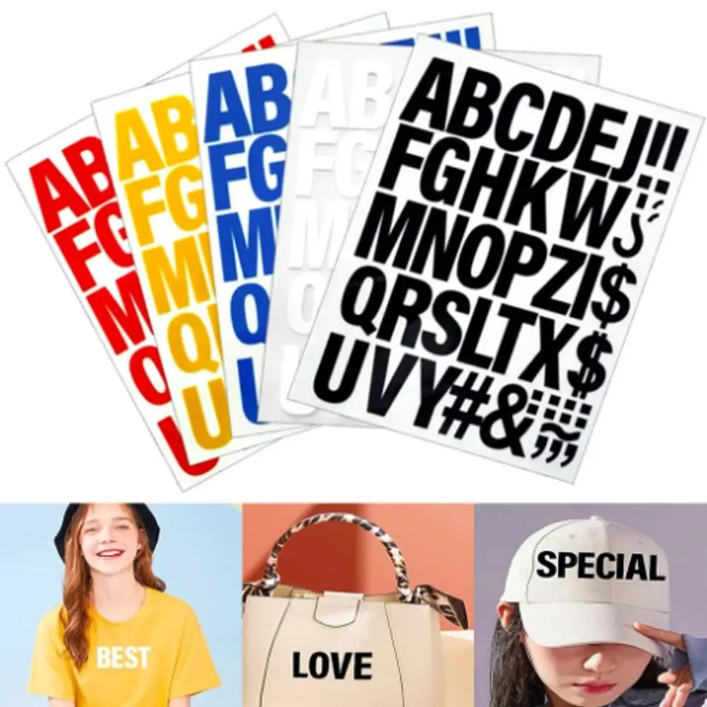 Thermal Sticker Iron on Letters Stickers Sewing Accessory Multiple Colors Clothing Patches Transfer DIY Clothes Sticker Clothing