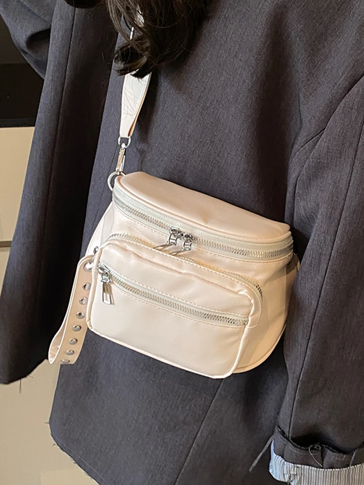 

Faionable Red oulder Bag for Women with Wide Strap Crossbody Chest Bag Soft Neutral Sle No Lo Zipper Closure Daily Use