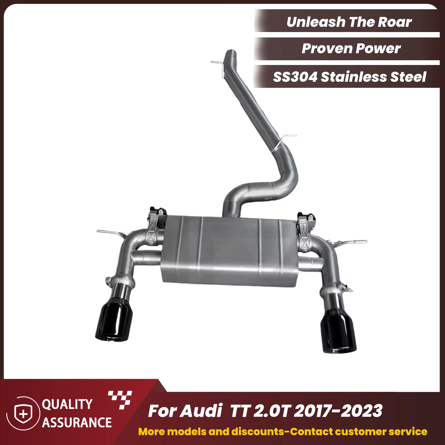 

ECCF SUS304 Stainless Steel Catback Sport Exhaust for Audi TT 2.0T 2017-2023