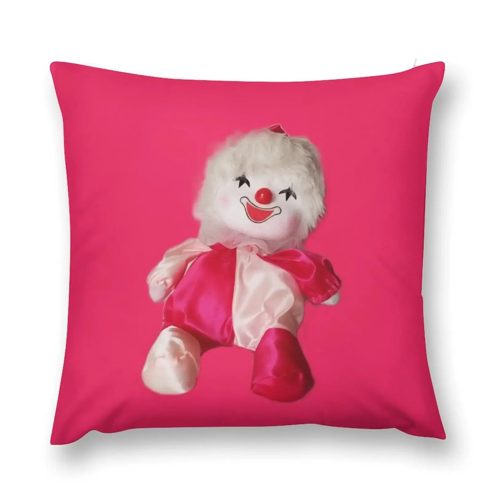 Pink Clown Throw Pillow Throw Pillow autumn pillowcase pillow