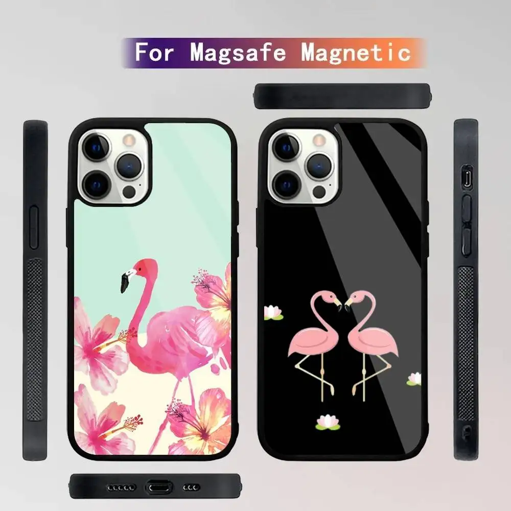 

Pink Red Flamingo Phone Case For iPhone 16,15,14,13,12,11,Plus,Pro,Max Mini Magsafe Magnetic Wireless Charging