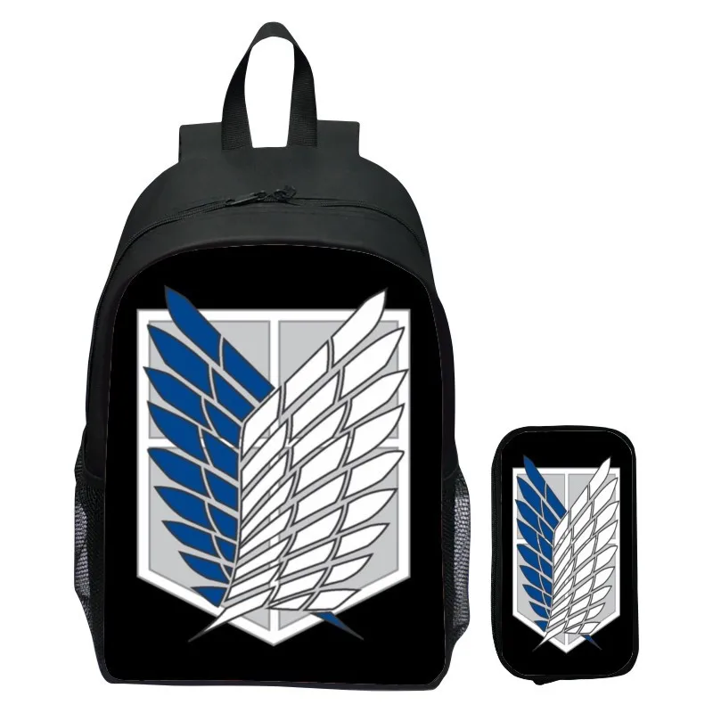 Children's backpack set attack on Titan, giant primary school backpack, kindergarten backpack, pencil case