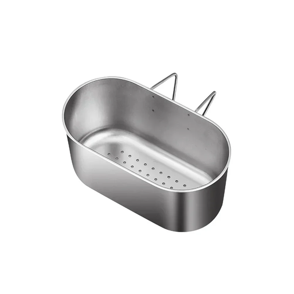 1PCS Sink Drain Holder Stainless Steel Silver/Black Basket Strainer Home Supplies Kitchen Accessories For Washing Food Fruits