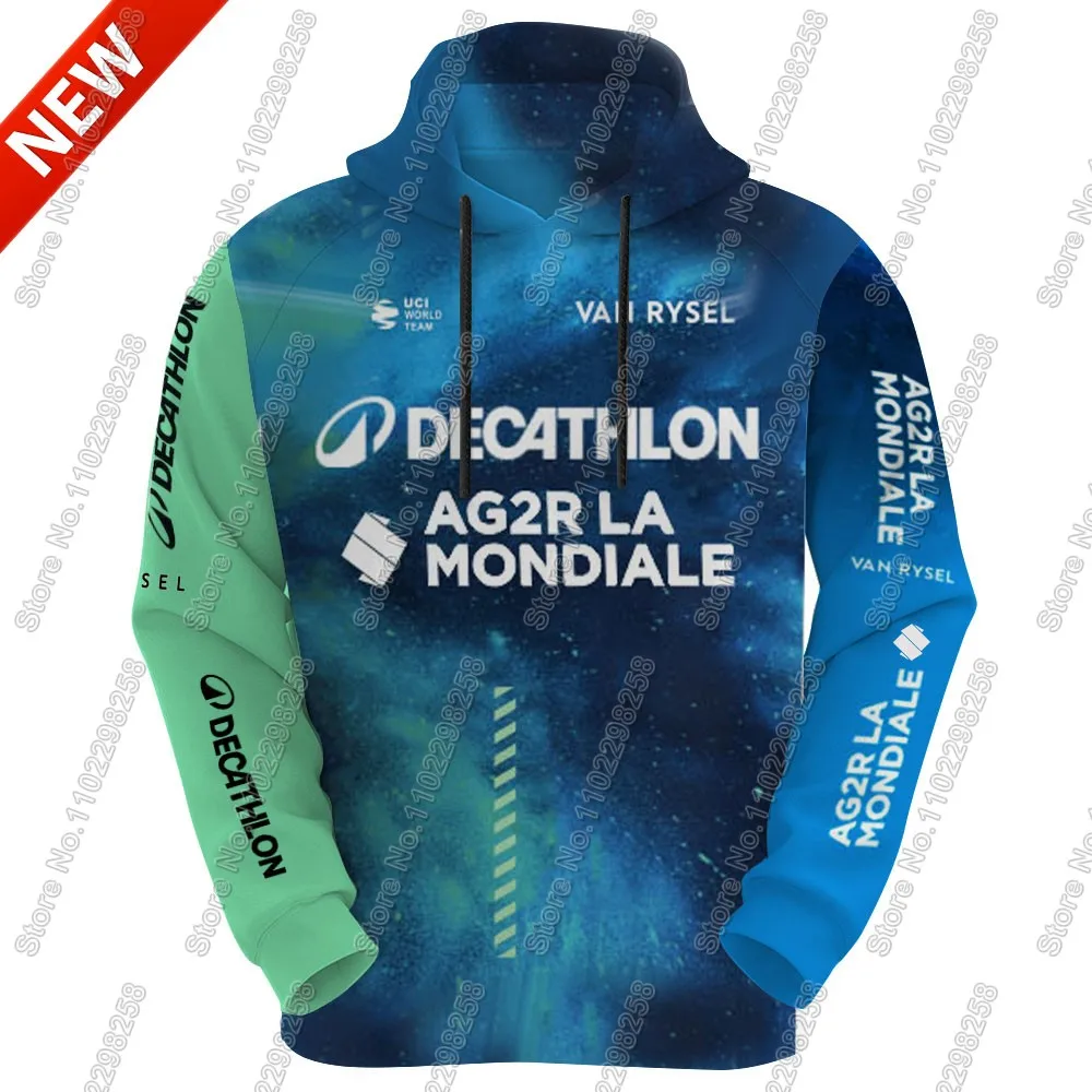 White Ag2r 2024 Team Men Hoodies Autumn Sweatshirt Clothing Black Hoody Streetwear Casual Pullover Jackets Unisex Coats Maillot