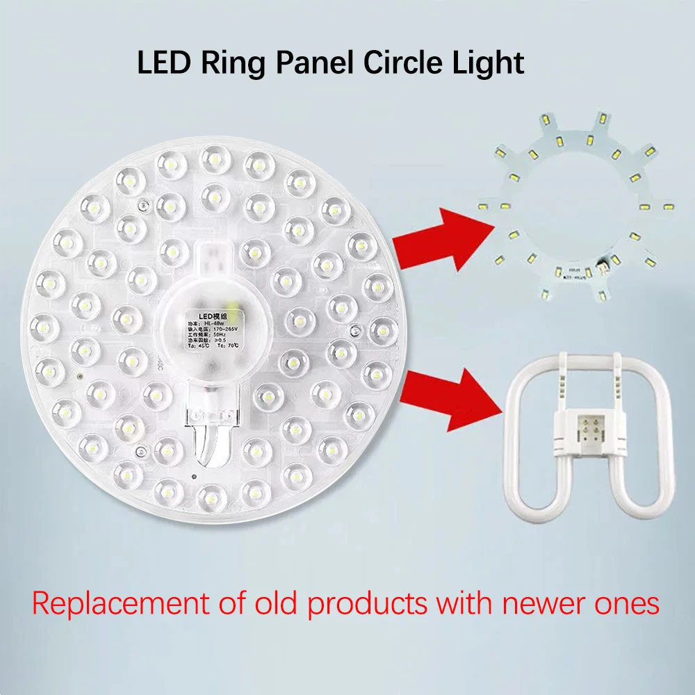 Led Panel Ceiling Light 48W 72W Led Ceiling Lamp Round Modified Light AC220V-240V Stepless Dimmable Led Panel Light